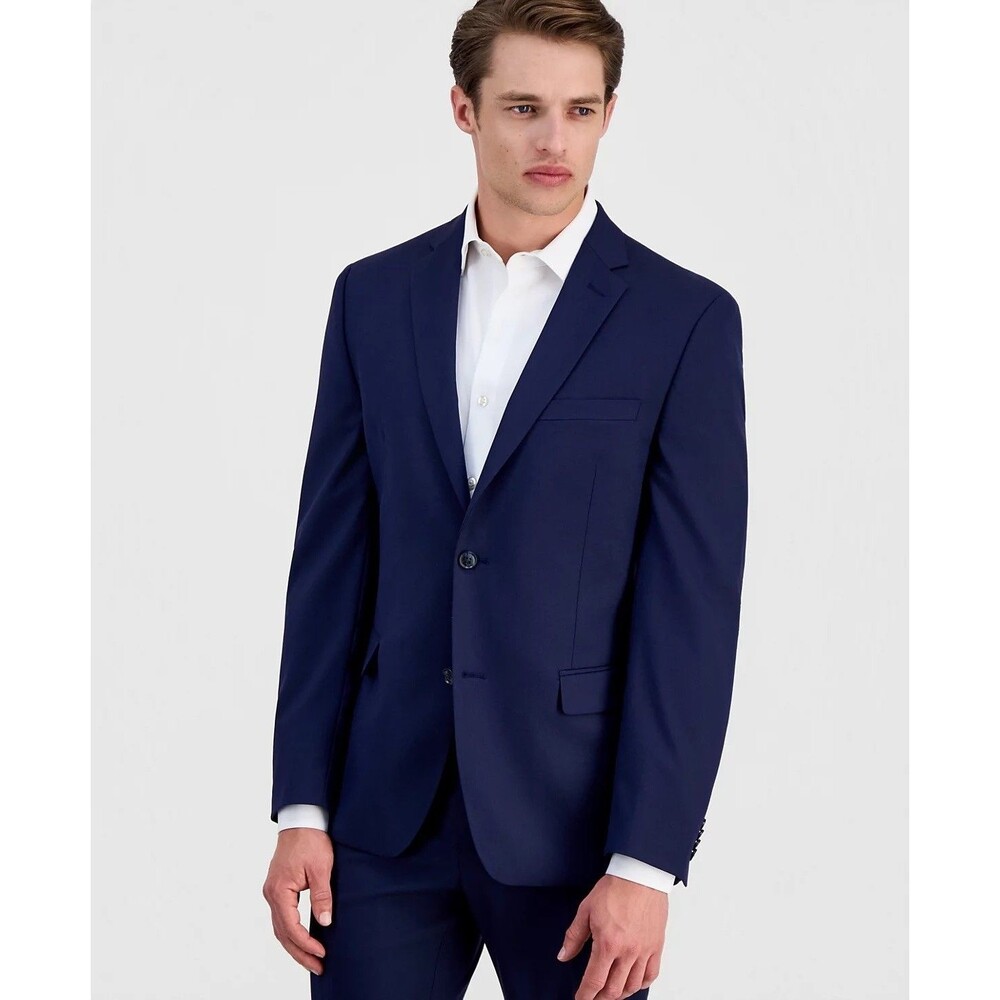 $360 NEW ALFANI MENS 38S SOLID NAVY SLIM SOFT BLAZER SPORT COAT SUIT JACKET ONLY